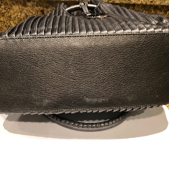 Giorgio Armani Pleated Leather Bucket Purse - Picture 5 of 5